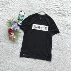 ナイキ ドライフィット 半袖Tシャツ ロゴ 黒 S 運動 ジム インナー 綿混のサムネイル