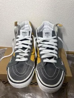 VANS Sk8-Hi グレー/イエロー ジッパー付き