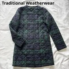 【希少 美品】　トラディショナルウェザーウェア　ノーカラーキルティングコート