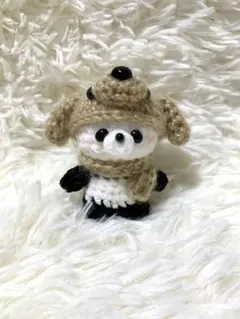あみぐるみ 冬支度のワンコパンダちゃん