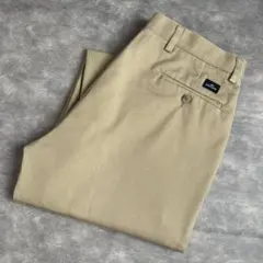 00s DOCKERS ノータック ワイド チノパン ベージュ W34 L30