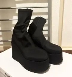 GRL 厚底ヒールソックスショートブーツ - メルカリ