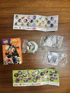 ヒロアカ UNO マクドナルド　くら寿司　マグネットシート　缶バッジ　爆豪勝己