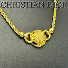 ✨希少・未使用級✨ クリスチャンディオール ラインストーン ネックレス CDロゴ
