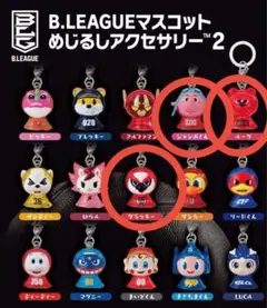 Bリーグ　マスコット　めじるしアクセサリー　ルーク　ジャンボくん　グラッキー