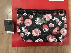 【未使用・新品】ANNA SUI 花柄ポーチ 黒
