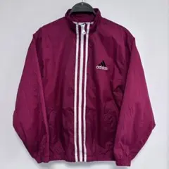 【ビンテージ】adidasナイロンジャケット ワインレッド L