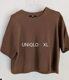 UNIQLO XL ブラウン 半袖Tシャツ