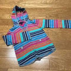 TOMMY HILFIGER 5T フード付きボーダーコットンニット