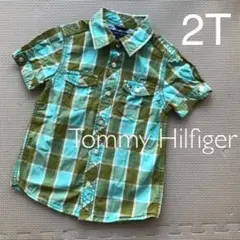 トミーフィルガー　半袖シャツ　チェック柄　2T