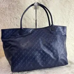 【美品】ゲラルディーニ トートバッグ ソフティ ネイビー A4収納可