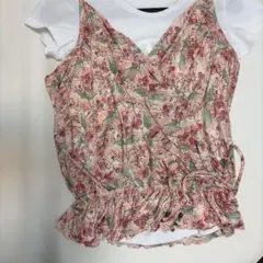 月末まで期間限定出品】 FETICO フロントカット ノースリーブトップ