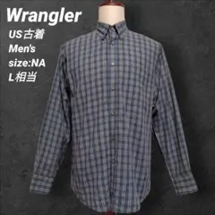 Wrangler ボタンダウン 襟裏ボタン NA L 長袖シャツ US古着