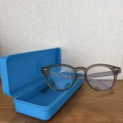 グレー ラウンド型 サングラスケース付き