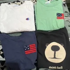 Tシャツ 4枚セット champion モンベル　100センチ