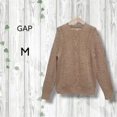 ギャップ GAP ケーブルニットセーター クルーネック モカブラウン