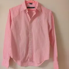 美品 Ralph Lauren ピンクストライプシャツ