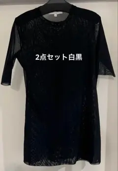 UN3D.シースルーTシャツ2点セット白黒38のサムネイル
