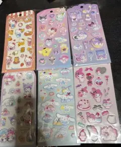 ジュエルマシュマロステッカーズ　サンリオ６枚セット