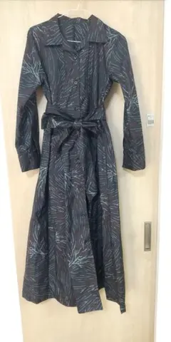 着物リメイク　シャツワンピース　　大島紬