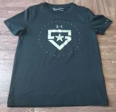 Under Armour HeatGear ブラック Tシャツ YMD/JM/M