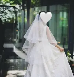 ウェディングベール　ホワイト　二層　美品