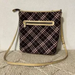 美品 BURBERRY バーバリーブルーレーベル ノバチェック ショルダーバッグ