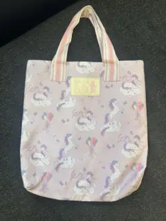 fafa フェフェ　ユニコーン柄ピンクトートバッグ