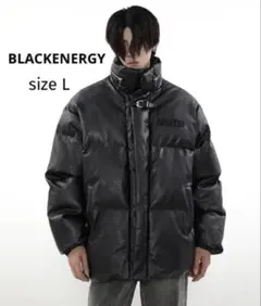 ■ BLACKENERGY 韓国 y2k レザー ダウンジャケット Lのサムネイル