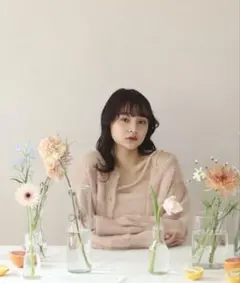 美品 muguet shaggy knit ensemble baby pink