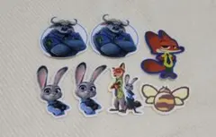 ズートピア キャラクターワッペンステッカー 6枚セット