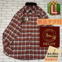 ■【新品】DECOY ウール混やさしい生地感 タータンチェックネルシャツ