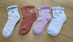 本物 未使用品 adidas ソックス 4足セット アンクル丈 23～25cmのサムネイル
