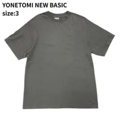 美品 YONETOMI ヨネトミ 米富繊維 半袖 Tシャツ 3/無地 トップス 
