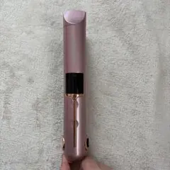 【新品未使用】コードレスヘアアイロン 薄いピンク