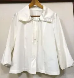 ホワイト 軽めの七分丈ジャケット