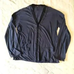 COMME CA ISM ネイビー カーディガン Lサイズ