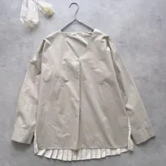 美品】STAMP AND DIARY ベルトカラータックブラウス ベージュ - メルカリ