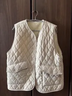 リバーシブル キルティングダウンベスト