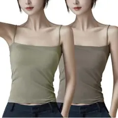 キャミソール カップ付き レディース ロング 着丈35cm パッド