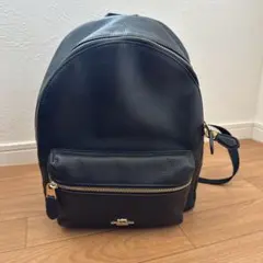 値下げしました！コーチ　黒レザーリュック