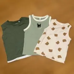 西松屋　ベビー用タンクトップ　90cm 3枚セット