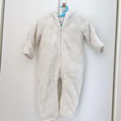 フリース フード付きロンパース 50〜60 くま