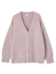 ピンク　長袖カーディガン