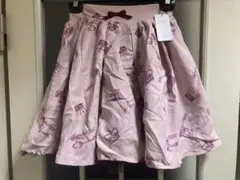 アンクルージュ　Ank カトラリー柄 リボンフレアミニスカート ピンク　チュールのサムネイル