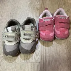 【2個セット】ベビースニーカー　14㎝　(アシックス×ニューバランス )