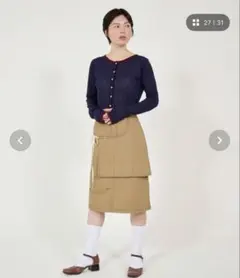 tinajojun バイカラーシアーカーディガン