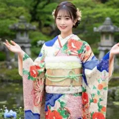 2026年最新】振袖 フルセット 青の人気アイテム - メルカリ