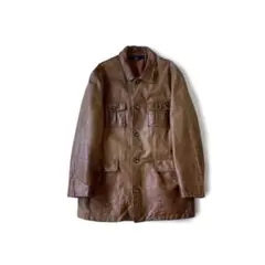 00’s OLD GAP レザージャケット テーラード ブラウン 本革 L