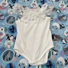 ホワイトフリルボディスーツ 80